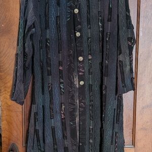 Vintage Staley Gretzinger Wearable Art: Button Up Long Duster 🎨❤️